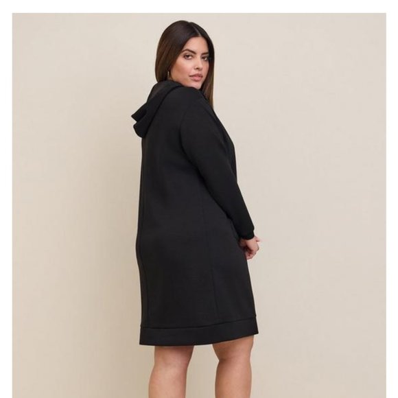 Torrid Plus Size Black Hoodie Dress - Picture 2 of 7